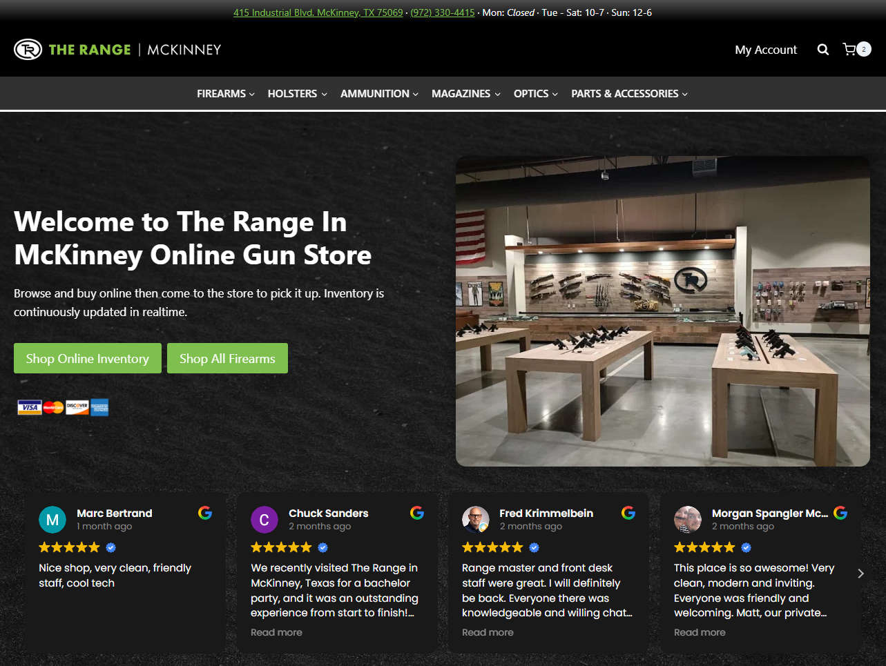 The Range in McKinney — a Coriolis FFL store that can sell stock and dropship.